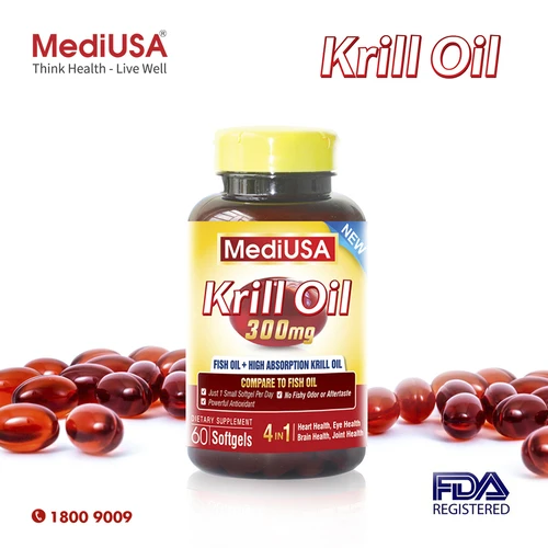 Krill Oil - Hỗ trợ giảm Cholesterol và Triglycerid