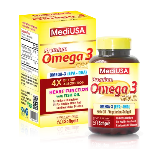 OMEGA 3 GOLD MEDIUSA HỖ TRỢ TIM MẠCH KHỎE MẠNH VÀ GIẢM CHOLESTEROL HIỆU QUẢ